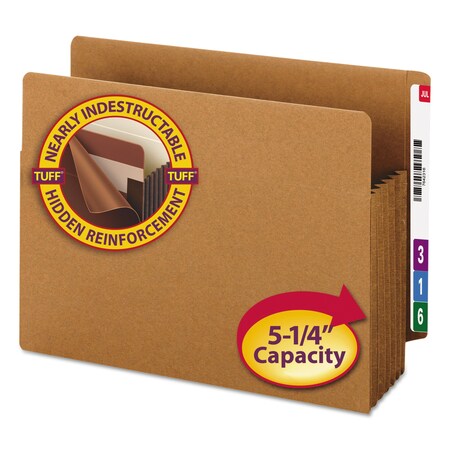 Smead End Tab Tuff File Pocket, 5.25" Expansion, Pk10 73790